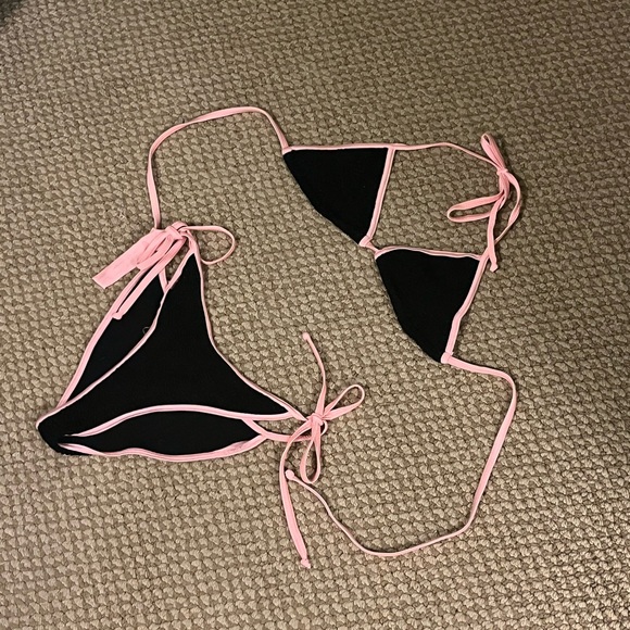 Hunza G OS Neon Pink/Black Bikini - Picture 2 of 6